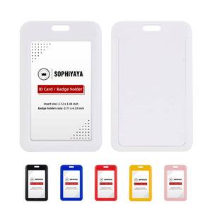 lot 18468 image: Sophiyaya 2-Pack White Vertical Sliding Badge Holder