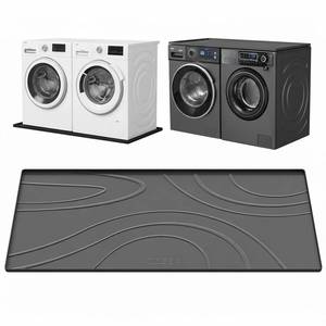 lot 19013 image: Washing Machine Drain Pan Silicone mat �� 54x26.5 Inch Waterproof Washer Drip Tray, Anti-Vibration Soft Mat for Under Dryer or Washer, Floor Leak Protector for Laundry Room (Gray, 53.526.8)