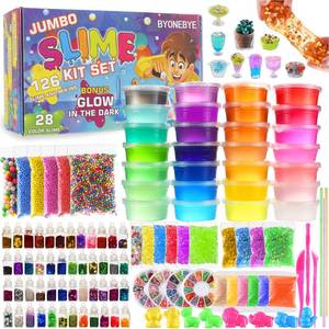 lot 19030 image: 126 Pcs DIY Slime Making Kit for Girls Boys, Ultimate Supplies for Kid