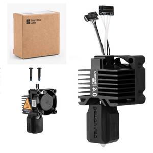 lot 20159 image: Bambu Lab P1PP1S Hotend Complete Kit �� Full Assembly Hardened Steel Nozzle with Ceramic Heater, 0.4mm Nozzle, Cooling Fan & Heating Block  Bambu P1S Hotend Replacement for 3D Printing