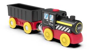 lot 20168 image: Battery Operated Locomotive Train, Magnetic Trains Toy for Wooden Tracks, Motorized Train Compatible with Thomas, Brio, Chuggington, Melissa & Doug