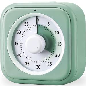 lot 20177 image: 60 Minute Visual Timer for Kids, Silent Countdown Clock, Time Management Tool for Homeschool Study Supplies, Classroom, Home, Kitchen, Desk (Green)