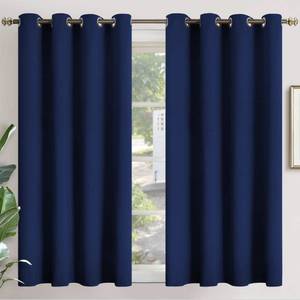 lot 20178 image: YoungsTex Blackout Curtains 45 Inches Length for Short Window - Thermal Insulated with Grommet Room Darkening Curtains for Bedroom Kitchen, 2 Panels, 52 x 45 Inch, Navy