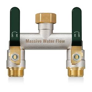 lot 20185 image: LNEZCDB Hose Splitter 2 Way Heavy Duty, Brass Garden Hose Splitter (Product Different from Stock Photos)