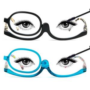 lot 20196 image: MMOWW 2 Pairs Makeup Reading Glasses for Women Magnifying Flip Down Cosmetic Readers 2.25