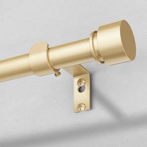 lot 20198 image: Modern Gold Curtain Rods for Windows 48 to 84 Inch, 1 Diameter Adjustable Heavy Duty Window Curtain Pole with Matte Gold End Cap Finials, Decorative Drapery Rods for Living Room, Bedroom