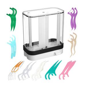 lot 20210 image: Empty Floss Pick Holder, Floss Pick Dispenser for Cleaning Teeth, Travel Floss Picks Case Flosser Dispenser, Flosser Holder