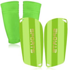 lot 20212 image: Soccer Shin Guards for Kids Youth, Shin Guard and Shin Guard Sleeves for Boys and Girls for Football Games EVA Cushion Protection Reduce Shocks and Injuries Green S