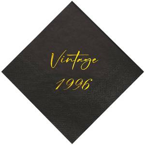 lot 20217 image: Crisky Black Gold 30th Birthday Napkins for Men Women 30th Birthday Decorations, 3-Ply 50 Pcs Vintage 30 Years Old Disposable Napkins for Cake Dessert Beverage Table Bday Party Supplies