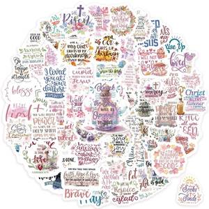 lot 20218 image: 300pcs SLAPAFLIFE Inspirational Christian Stickers - Bible Verse Designs for Journaling, Motivational & Uplifting