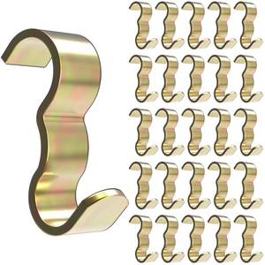 lot 20228 image: 25 Pack Molding Hooks, Wide Picture Rail Molding Hooks(Gold)