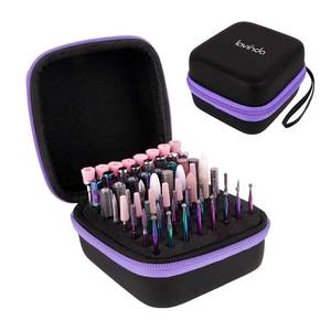 lot 20229 image: Lavinda Nail Drill Bit Holder & Organizer Case, Portable Box for Nail Tech
