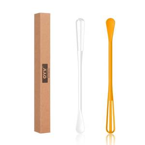 lot 20269 image: OYV 2-In-1 Mini Whisk and Spoon, Set of 2, 8.5-Inch, WhiteYellow