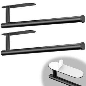 lot 20278 image: 2��Pack Paper Towel Holder Under Cabinet, Self Adhesive or Screw Mount