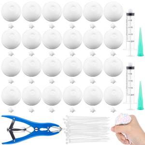 lot 20281 image: Simgoing 24 Pcs DIY Ball Making Kit, Blank Ball Skin, Milky (Open Box, May Be Missing Pieces)