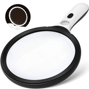 lot 20287 image: Magnifying Glass with Light Large 5 Lens, Handheld Illuminated Lighted Magnifier 24LED 1UV Light for Seniors, Reading, Coins, Jewelry, Close Work