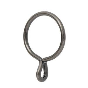 lot 20289 image: Ivilon Drapery Eyelet Curtain Rings - 1.7 Ring for Curtain Hook Pins, Set of 14 - Pewter (Open Box, May Be Missing Pieces)