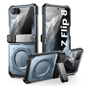 lot 20297 image: UB Grip MagSafe Case for Samsung Galaxy Z Flip 8 with Kickstand & Front Screen Protector