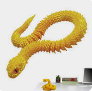 lot 8380 image: SGYYSG 3D Printed Snake Fidget Toy, Articulated Animal Stress Relief - Stock image may not match actual product image