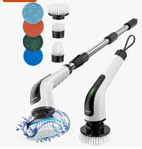 lot 17776 image: Bomves 9-in-1 Electric Spin Scrubber - Stock image may not match actual product images