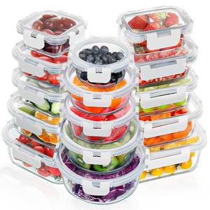 lot 1000 image: Verones 30-Piece Glass Food Storage Container Set