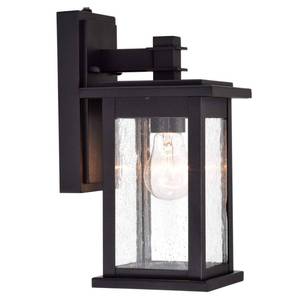 lot 1951 image: MICSIU 12.25 Dusk to Dawn Sensor Black Outdoor Wall Light 1 Pack Cottage