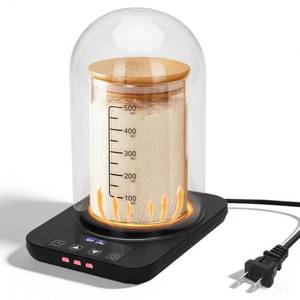 lot 1955 image: Sourdough Starter Warmer with Glass Dome,Precise 1°F Thermostat (70-100°F)