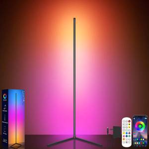 lot 1960 image: Tyute LED Corner Floor Lamp, 68 Scenes, 16 Million Colors Corner Light with App & Remote Control, Smart RGB Ambient Lighting with Music Sync, Mood Lighting for Bedroom, Living Room, Gaming Room