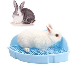 lot 1964 image: kathson Large Rabbit Litter Box Bunny Corner Toilet Box Potty Trainer Bigger Pet Pan Small Animal Cage Toilet Bedding Box Fanshaped for Adult Guinea Pigs Chinchilla Ferret Galesaur