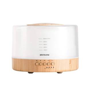 lot 1969 image: muson Essential Oil Diffuser Sound Machine Combo Diffuser for Aromatherapy Fragrant Oil Cool Mist Humidifier with Natural Sound Music & Warm Night Light, Auto Shutoff, White
