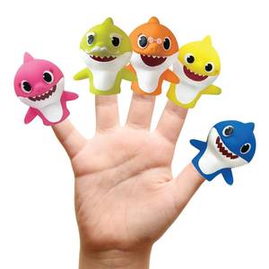 lot 2003 image: Nickelodeon Baby Shark 5 Pc Finger Puppet Set - Party Favors, Educational, Bath Toys, Story Time, Beach Toys, Playtime,5 Count (Pack of 1)