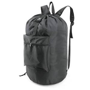 lot 2035 image: BeeGreen Laundry Bag Backpack w Adjustable Shoulder Straps College Dorm Essentials w Drawstring Closure for Travel Camp Heavy Duty Laundry Hamper Backpack Portable w Handle Xlarge Black