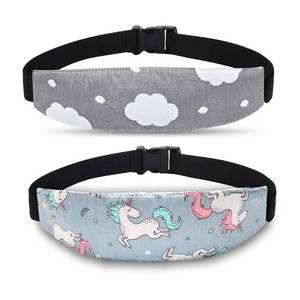 lot 2036 image: Baby Carseat Head Support,Car seat Straps Pillow Support Ban,Stroller Neck Relief Strap Headrest,Slumber Sling Sleep Positioner for Toddler Infants Child Children Kids(Gery UnicornClouds)