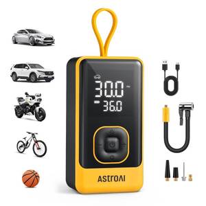lot 2067 image: AstroAI L7 Air Tire Inflator Portable Air Compressor, 150PSI Car Bike Pump