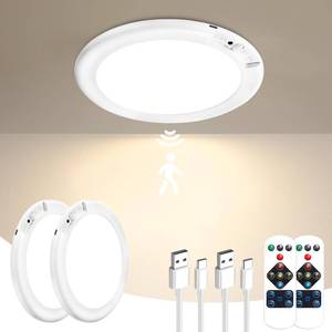 lot 2087 image: A 2 Pack Rechargeable Motion Sensor Ceiling Light, Wireless Closet Light