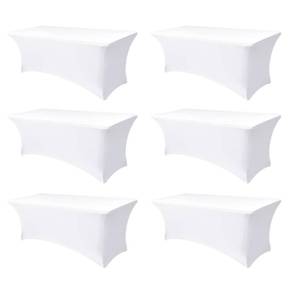 lot 7379 image: Spandex Table Cloths for 6 foot Rectangle Tables-Fitted Stretch Table Cover