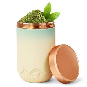 lot 8004 image: Artcome Green Ceramic Matcha Powder Jar with Lid, Matcha Powder Container for Kitchen & Tea Lovers, Storage Container for Matcha Powder & Tea Leaf, Airtight & Stylish for Matcha Powder Storage