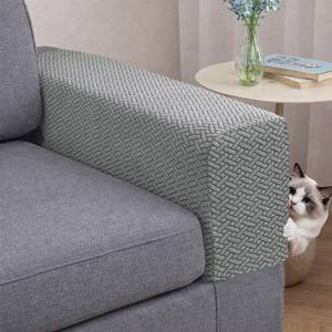 lot 8013 image: BIUBABIU Couch Arm Covers, Sofa Arm Covers, Set of 2, Stretchable Polyester Armrest Slipcovers, Anti-Slip and Washable Furniture Protector (Slate Gray,Medium (Set of 2))