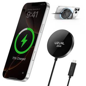 lot 8015 image: UZLNL 25W Magnetic Wireless Charger, Fast Wireless Charging Pads with Kickstand,MagSafe Charger for iPhone 18171615141312 Series & AirPods 5432Pro, Samsung S26 S25 Series, Pixel 10