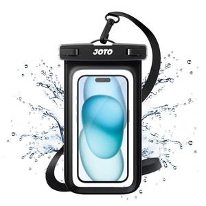 lot 8021 image: JOTO Up to 7 Universal Waterproof Phone Case for iPhone 17 Air 16 15 14 13 12 11 Plus Pro Max, IPX8 Cellphone Dry Bag XR X SE, Galaxy S23 S22 S21 S20 S20 S10 Plus Note, Pixel -Black