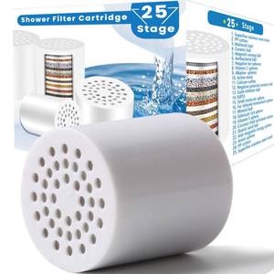 lot 8036 image: UTCGLAS 25 Stage Shower Filter Replacement Cartridge, 2 Pack for Hard Water