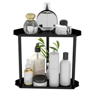 lot 8037 image: FLE Corner Bathroom Counter Organizer, Bathroom Organizer Countertop Black