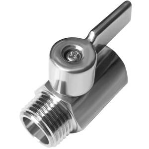 lot 8060 image: Beduan Mini Ball Valve 316 SS 38 Male x Female NPT Shutoff Valve