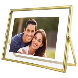 lot 8091 image: AhaGo Gold Floating Frame, 6x8, Landscape