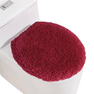 lot 8104 image: Microfiber Toilet Lid Cover, 17.5x15 Fits Round Oblong and Elongated