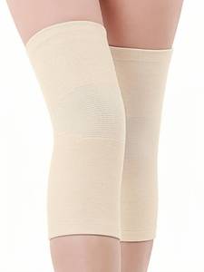 lot 8107 image: inflossom Bamboo Knee Sleeves, 2-Pack Knee Compression Sleeve Women Men Elastic Warm Slip-on Recovery Knee Brace for Arthritis Knee Pain