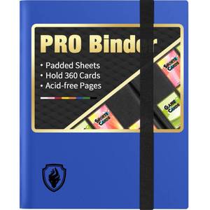 lot 8109 image: Heavy Duty Card Binder, Fabmaker 9 Pocket Trading Card Binder for 360 Cards