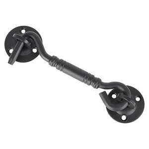 lot 8122 image: Alise Hook and Eye Latch for Door,4 Barn Door Lock Gate Latch Hook,Black