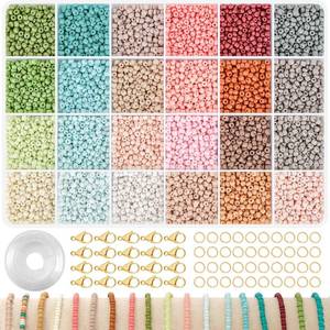lot 8130 image: TEXGIZRLY 3mm Seed Beads for Jewelry Making Bracelet Making Kit Adults