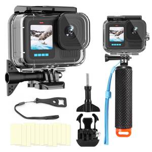 lot 8491 image: BO&DQQ Compatible for Go Pro Hero 13 12 11 10 9 Black Waterproof Housing Case 60M196FT Protective Underwater Diving Case Shell with Cameras Handle Mount Accessories Kit